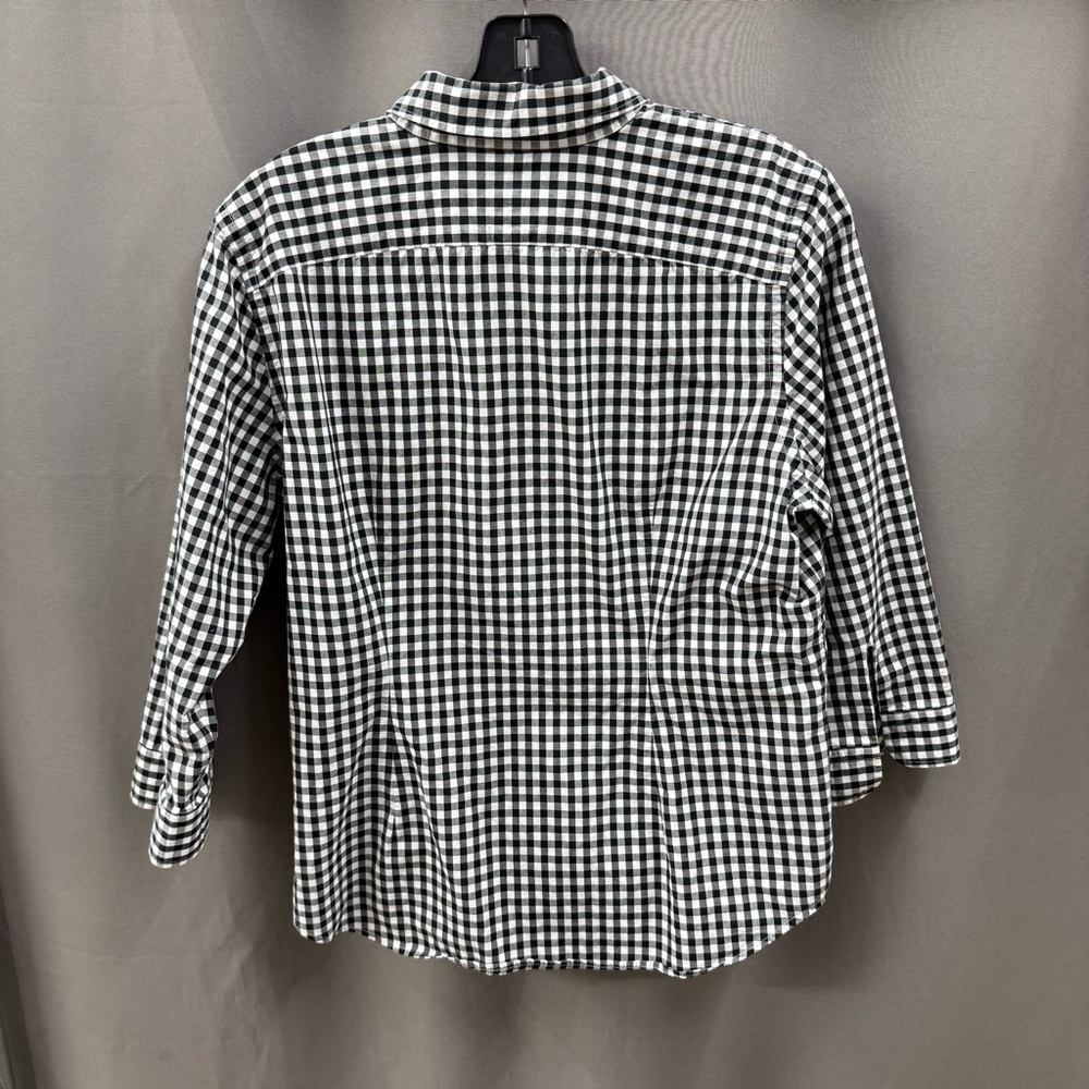 Ralph Lauren Size LP Black and White Plaid Women’s Shirt - Picture 7 of 8
